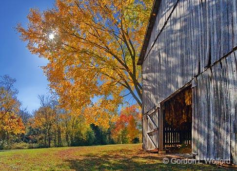 Autumn Tobacco Barn_24793.jpg - Photographed along the Natchez Trace Parkway in Tennessee, USA.